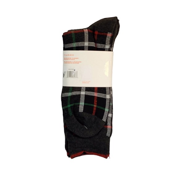 Christmas Crew Socks Men's 4 pack Joe Fresh Assorted Patterns Moose Trees NWT - Picture 6 of 6